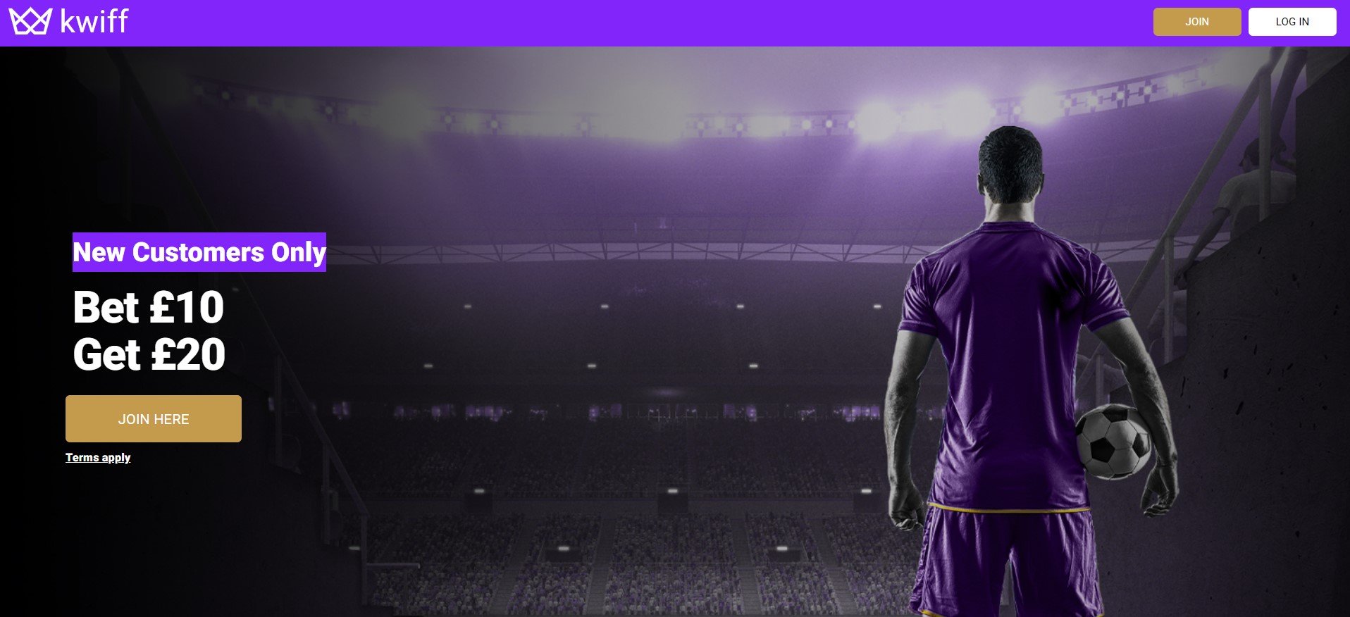 kwiff welcome offer bet 10 get 20